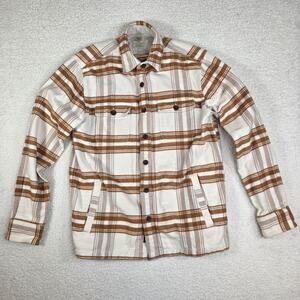 Faherty Brand Yukon M Brushed Golden Hour Plaid Workshirt Overshirt Shirt Jacket